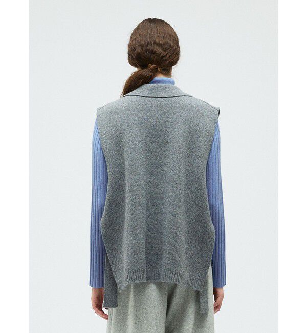 mizuiro ind「mizuiro ind スキッパーニットベスト」|ベスト・ジレ|