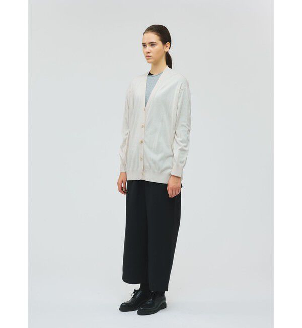 mizuiro ind「mizuiro ind Vネックワイドカーディガン」|カーディガン|