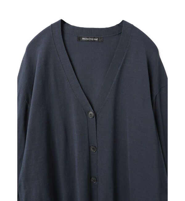 mizuiro ind「mizuiro ind Vネックワイドカーディガン」|カーディガン|