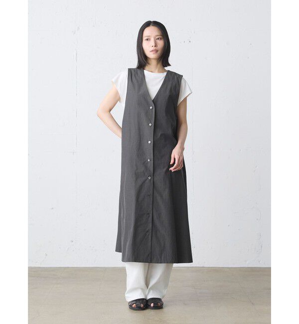 MidiUmi「MidiUmi Vネックロングジレワンピース」|ワンピース|