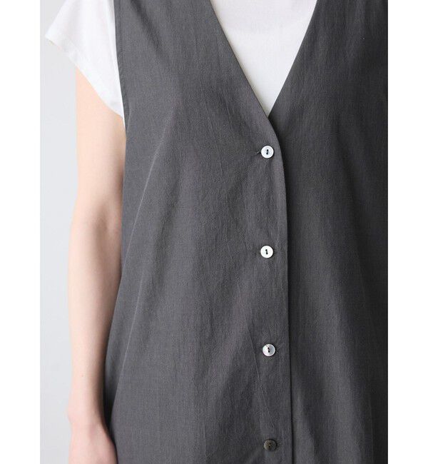 MidiUmi「MidiUmi Vネックロングジレワンピース」|ワンピース|