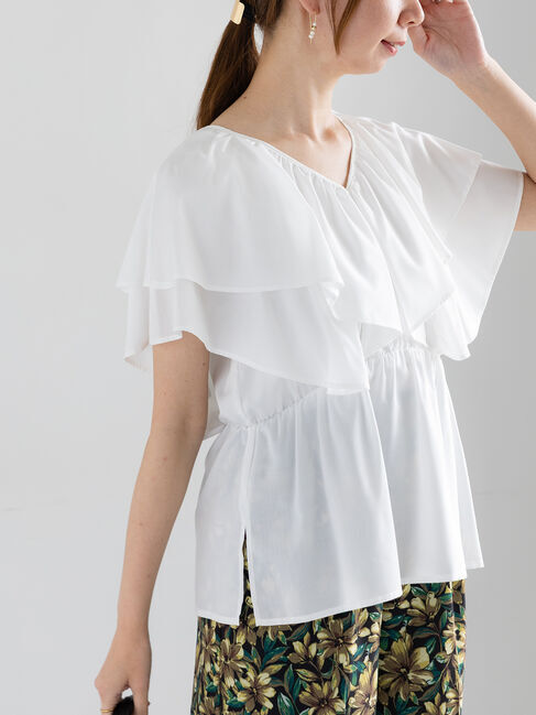 Te chichi「ラッフルフリルブラウス《2025summer catalog item》」|シャツ・ブラウス|オフホワイト