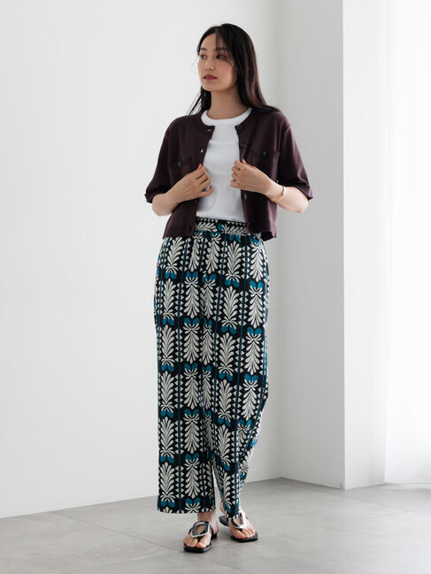 Te chichi「【調温】14G総針ハーフスリーブニットジャケット」|カーディガン|