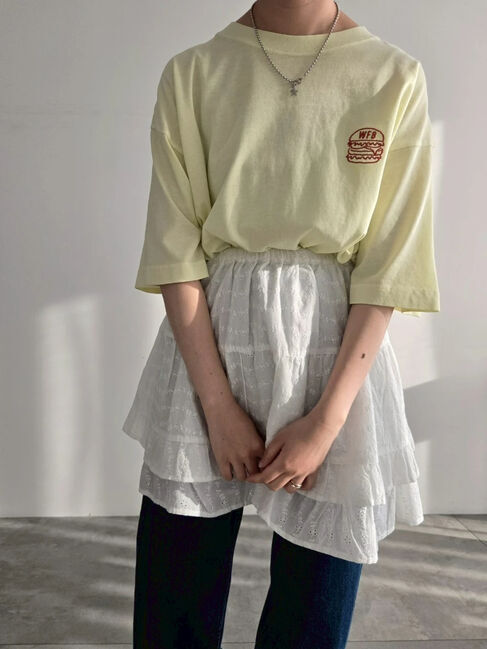 SM2「food刺繍Tシャツ」|Tシャツ・カットソー|イエロー