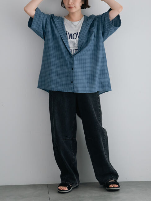 SM2「チェック柄フードシャツ」|シャツ・ブラウス|