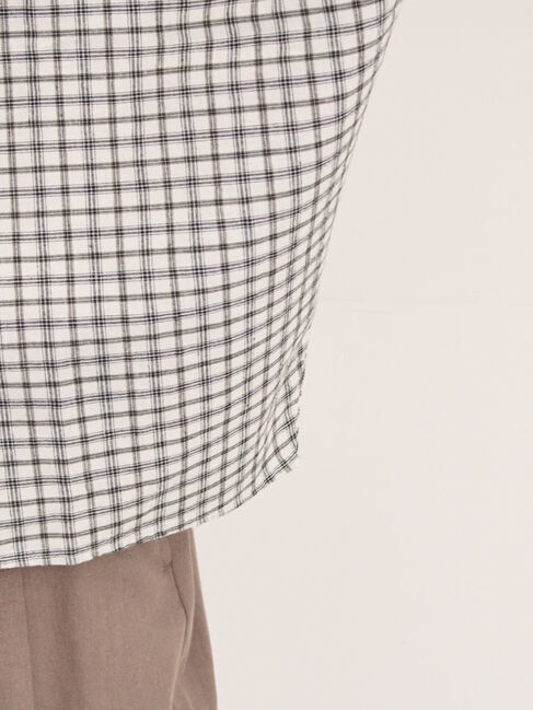 Samansa Mos2「【クールコットン】柄アソートクレリック袖タックブラウス」|シャツ・ブラウス|