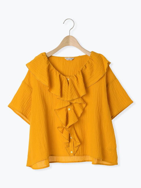 Samansa Mos2「フリルカラーブラウス」|シャツ・ブラウス|