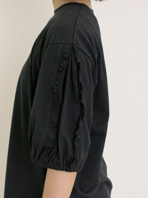 Samansa Mos2「袖タテフリルTシャツ」|Tシャツ・カットソー|