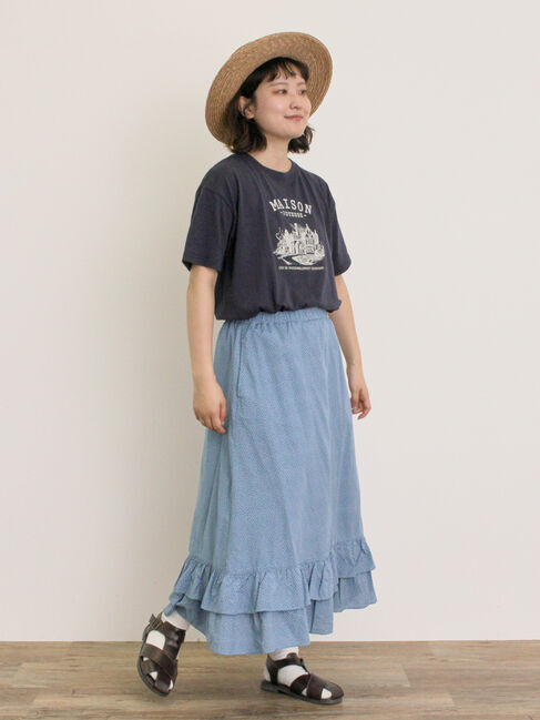 Samansa Mos2「柄アソート裾ティアードスカート」|スカート|