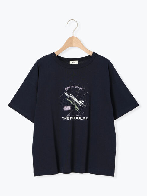 SM2「[接触冷感]スペースモチーフプリントTシャツ」|Tシャツ・カットソー|