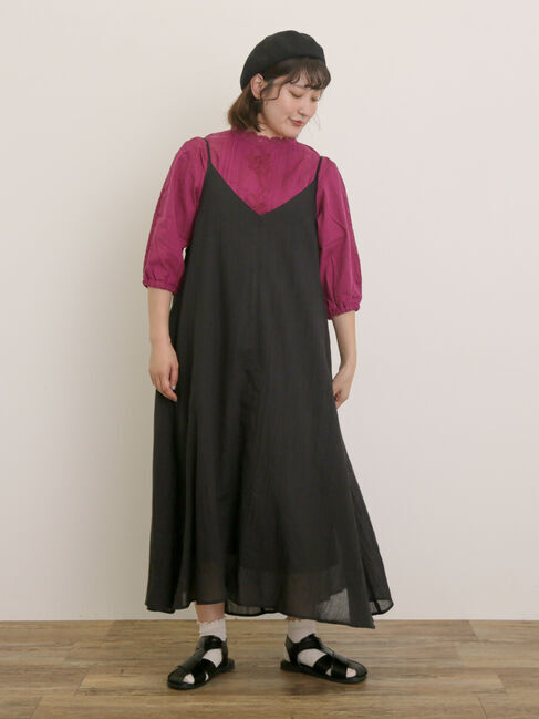 Samansa Mos2「フラワー柄刺繍レースブラウス」|シャツ・ブラウス|