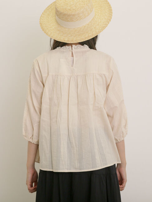 Samansa Mos2「フラワー柄刺繍レースブラウス」|シャツ・ブラウス|