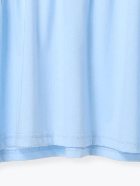 Samansa Mos2 blue「◎【接触冷感】シャーリングドッキングTシャツ」|Tシャツ・カットソー|