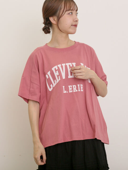 Samansa Mos2「ロゴアソートプリントゆるTシャツ」|Tシャツ・カットソー|