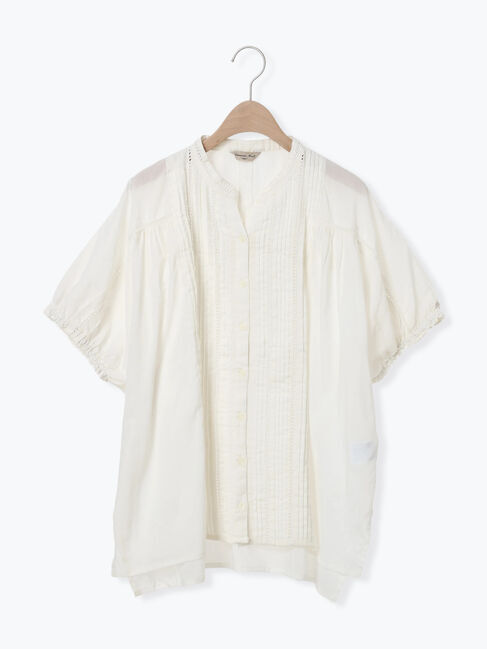 Samansa Mos2「インドピンタック+はしごレースブラウス」|シャツ・ブラウス|