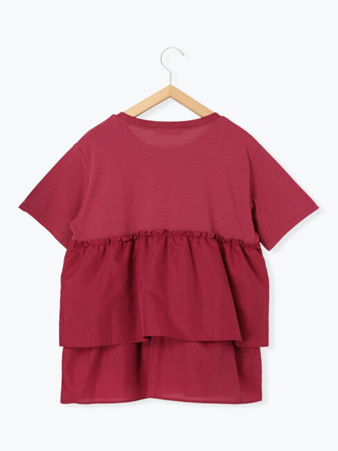 Samansa Mos2 blue「【接触冷感】ドッキングティアードプルオーバー」|Tシャツ・カットソー|