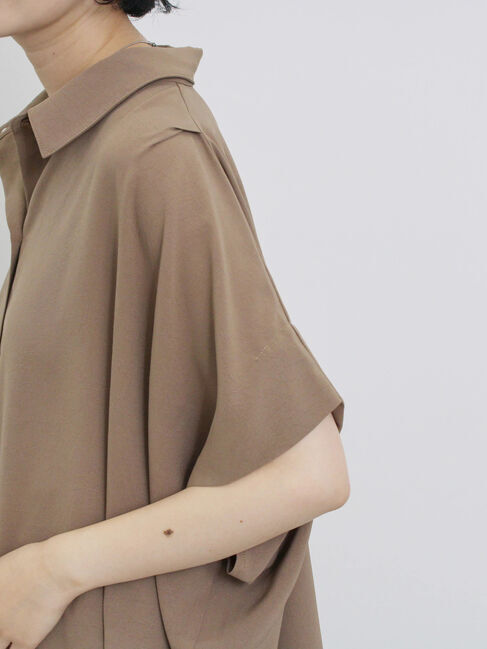 Samansa Mos2 blue「【接触冷感】ポンチョブラウス」|シャツ・ブラウス|