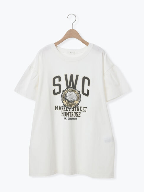 SM2「[接触冷感]フレアスリーブチュニックTシャツ」|シャツ・ブラウス|オフホワイト