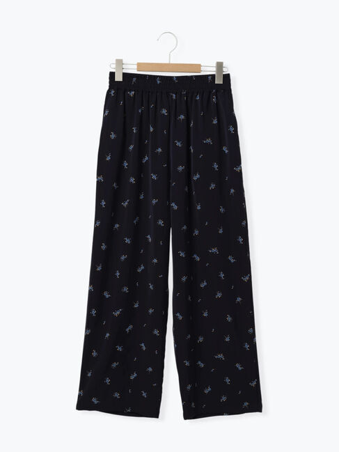 Samansa Mos2 blue「花柄イージーパンツ」|その他|
