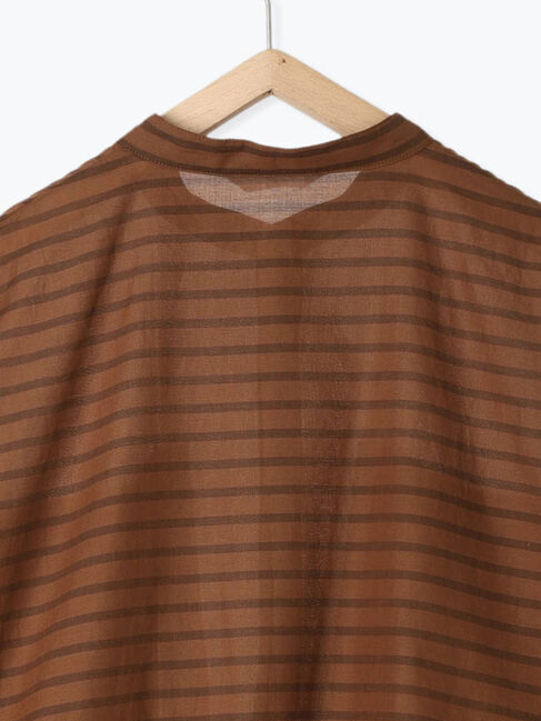 Samansa Mos2 blue「◎シアーストライプシャツ」|シャツ・ブラウス|