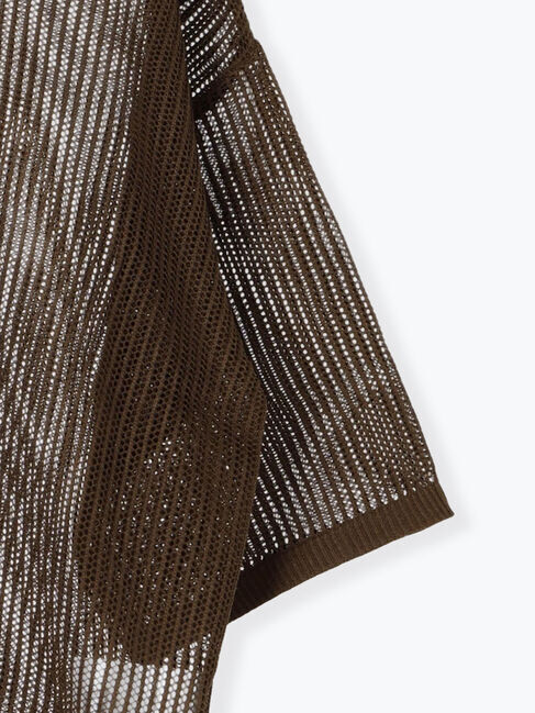 Samansa Mos2 blue「メッシュプルオーバー」|ニット・セーター|