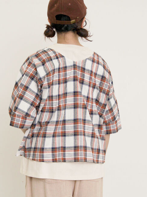 Samansa Mos2「◎チェック柄前後2WAYブラウス」|シャツ・ブラウス|