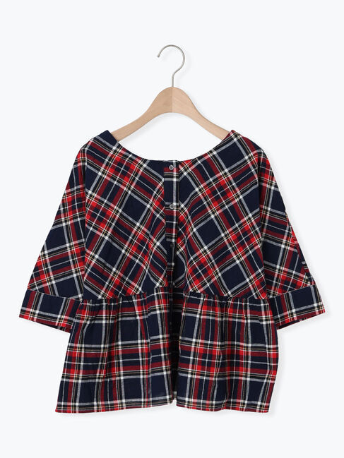 Samansa Mos2「◎チェック柄前後2WAYブラウス」|シャツ・ブラウス|