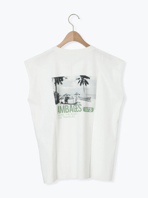 SM2「転写バックプリントノースリーブ」|Tシャツ・カットソー|オフホワイト