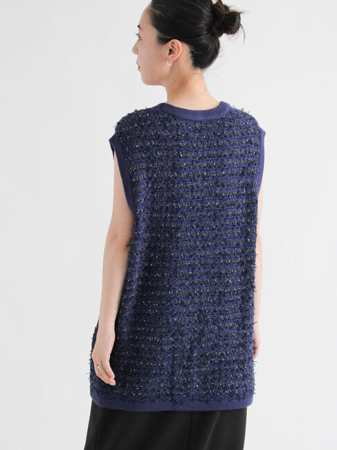 sm2rhythm「ツイード風ニットジレ」|ダウンベスト・ベスト|