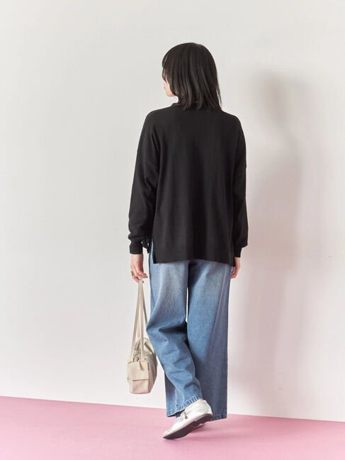 Samansa Mos2 blue「マルチスタイルVネックカーディガン」|カーディガン|