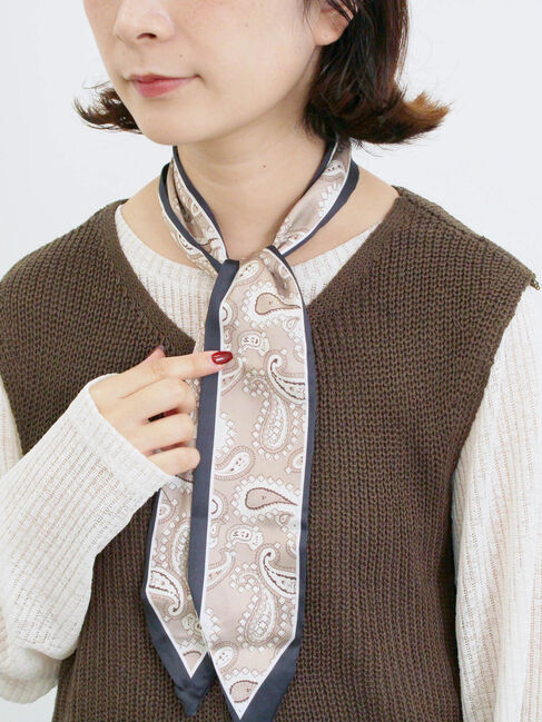 Samansa Mos2 blue「バンダナ付きニットベスト」|ニット・セーター|