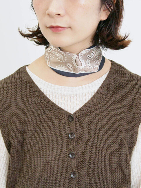 Samansa Mos2 blue「バンダナ付きニットベスト」|ニット・セーター|
