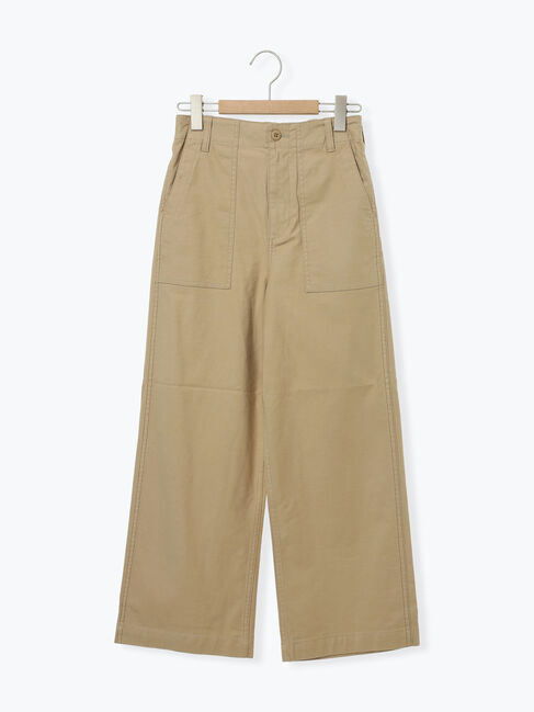 Samansa Mos2「ベイカー配色ステッチパンツ」|その他|ベージュ