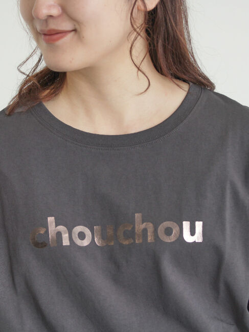 Samansa Mos2「【接触冷感】箔プリントTシャツ」|Tシャツ・カットソー|