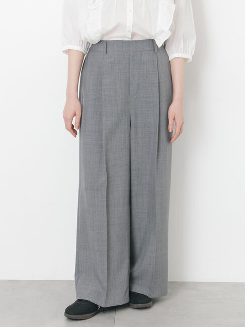 Samansa Mos2「【イージーケア、接触冷感】タックワイドパンツ」|その他|