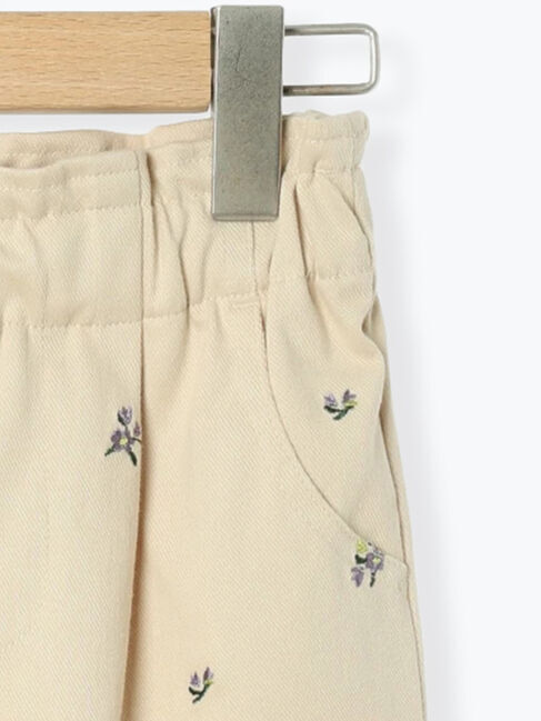 Samansa Mos2 Lagom「小花刺繍カットツイルパンツ」|その他|