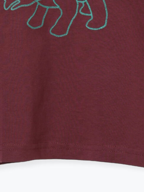 Samansa Mos2 Lagom「恐竜刺繍ロンT」|Tシャツ・カットソー|