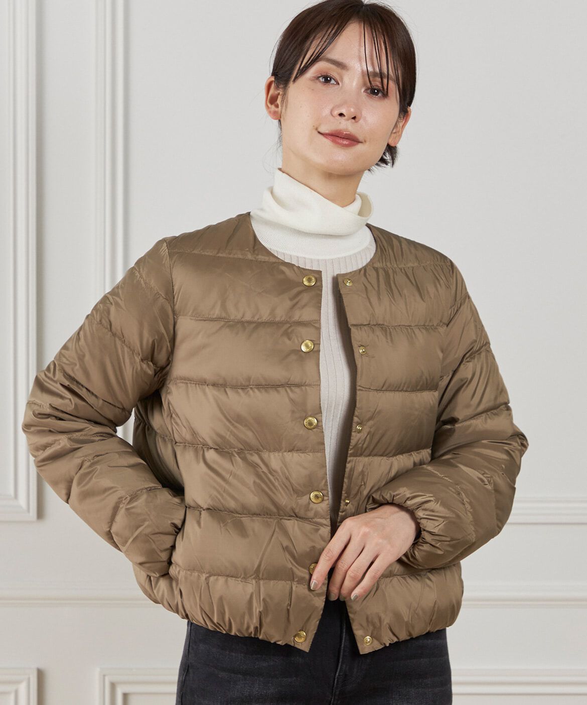 INED「《Traditional Weatherwear》ショートダウン　ARKLEY 」|ダウン|ベージュ2