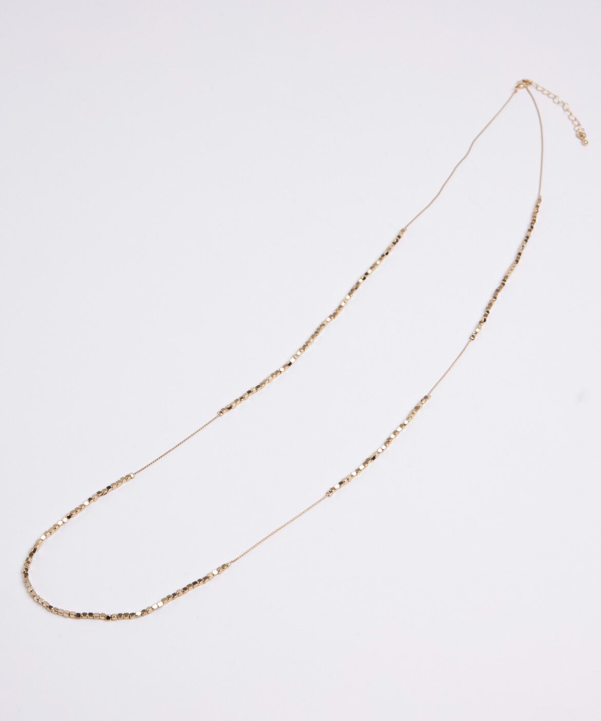 ef-de Black「カットビーズロングネックレス」|ネックレス|ゴールド1