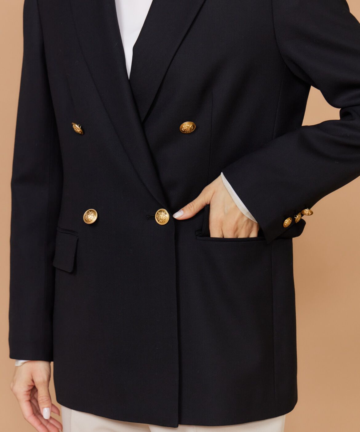 INED「《大きいサイズ》ダブルブレストジャケット」|テーラードジャケット|