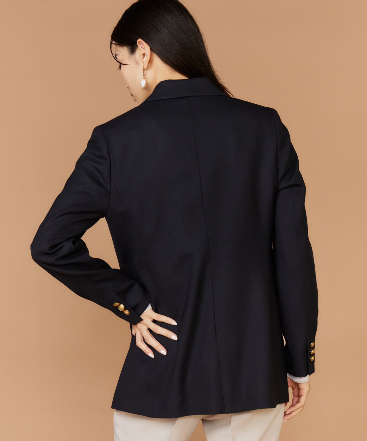 INED「《大きいサイズ》ダブルブレストジャケット」|テーラードジャケット|