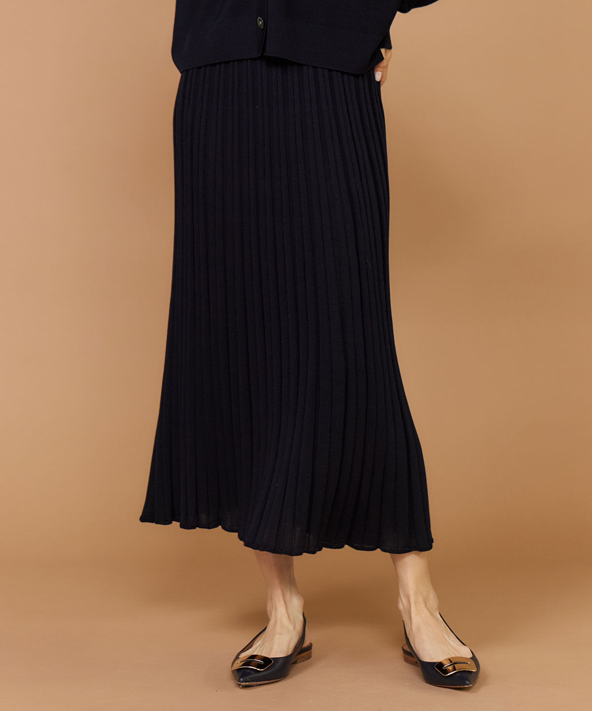 INED「ホールガーメント サマーニットスカート《Cuoo》」|スカート|ダークネイビ 8