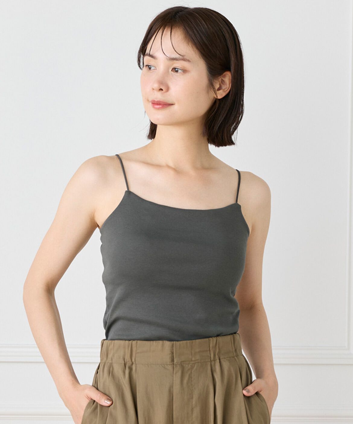 DAY by DAY it&rsquo;s international「カップ付きキャミソール《スビン綿MIXフライス》」|キャミソール|チャコールグ 3