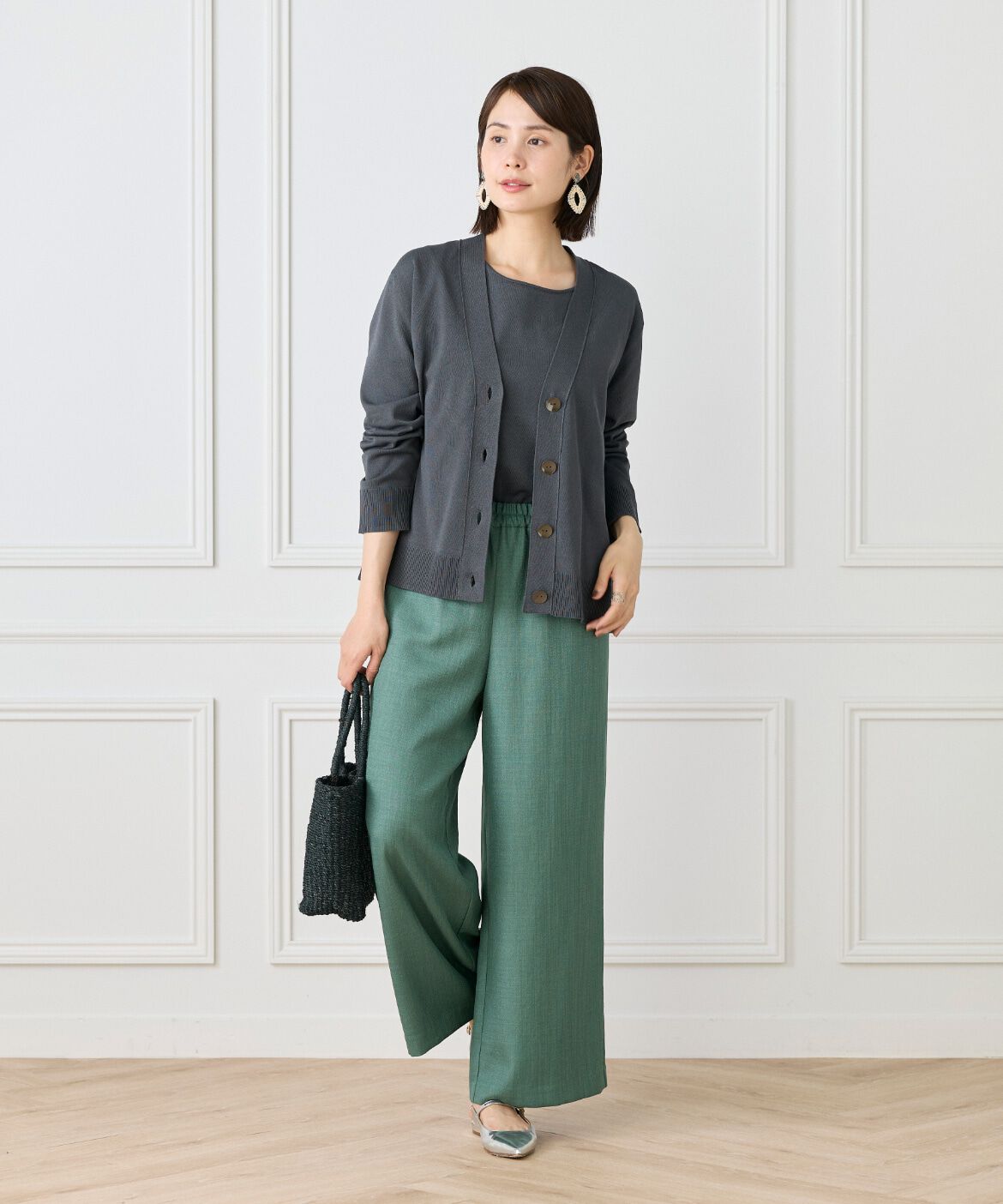 Le Souk「Vネックカーディガン」|カーディガン|