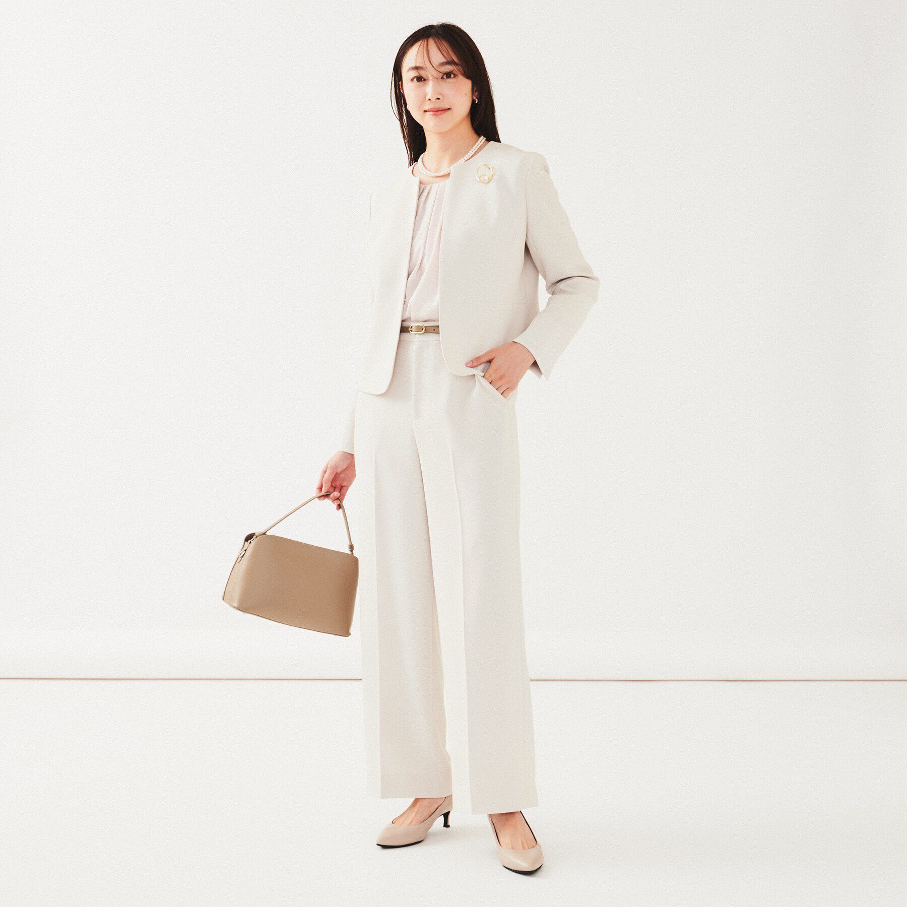 UNTITLED「【通勤スーツ】ノーカラージャケット」|ノーカラージャケット|