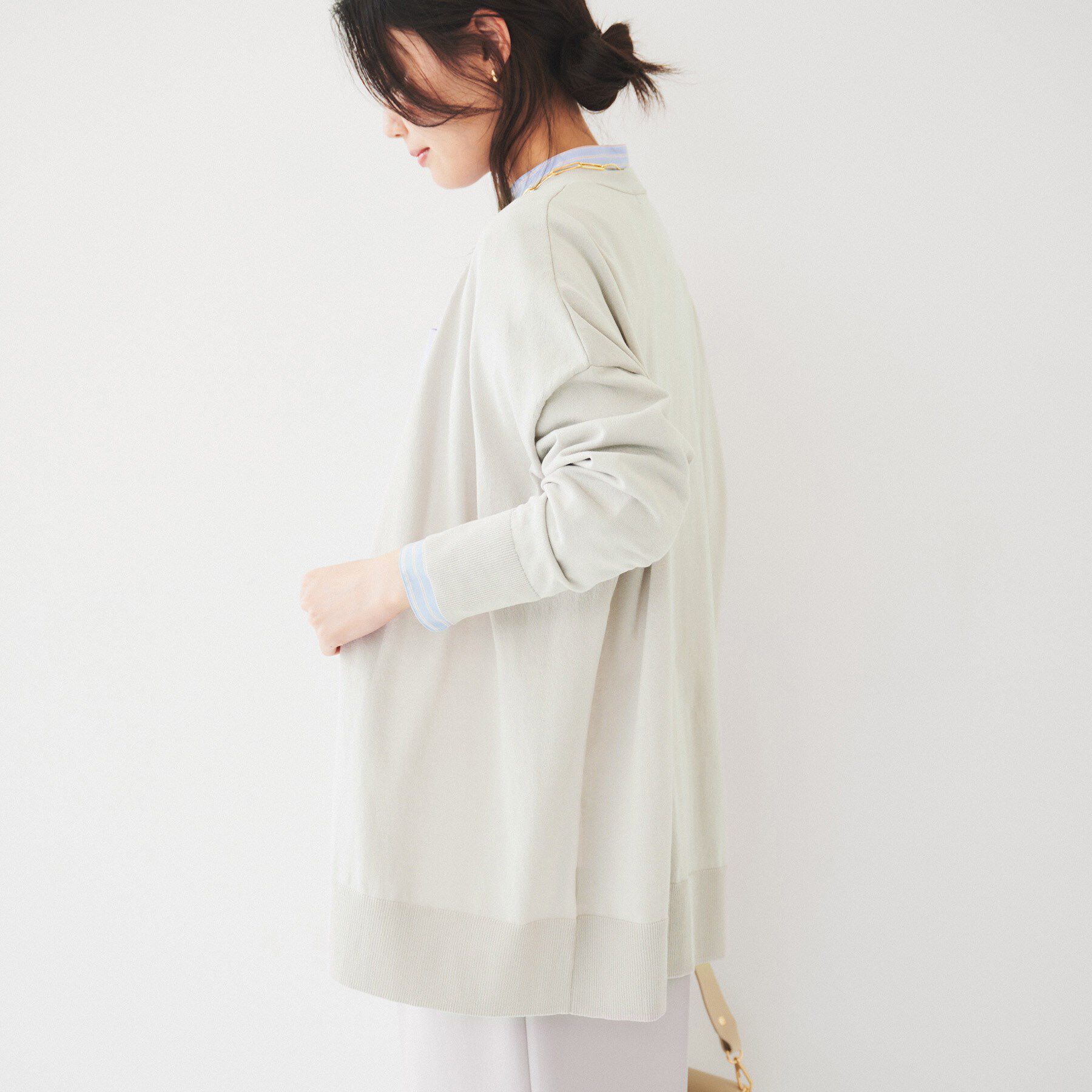 UNTITLED「ボタンレスニットカーディガン」|カーディガン|