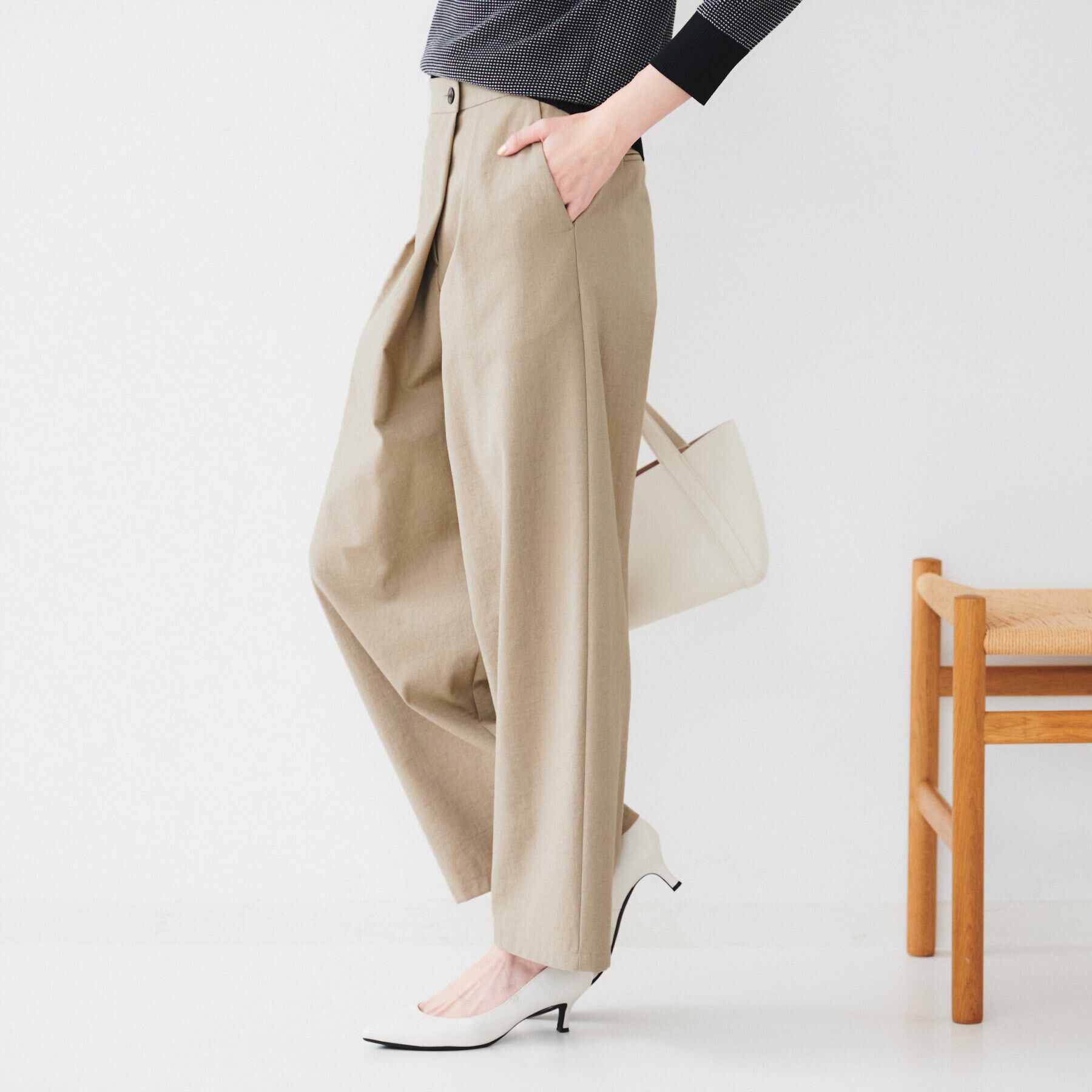 UNTITLED「【セットアップ可能】フロントラップ ワイドパンツ」|その他|