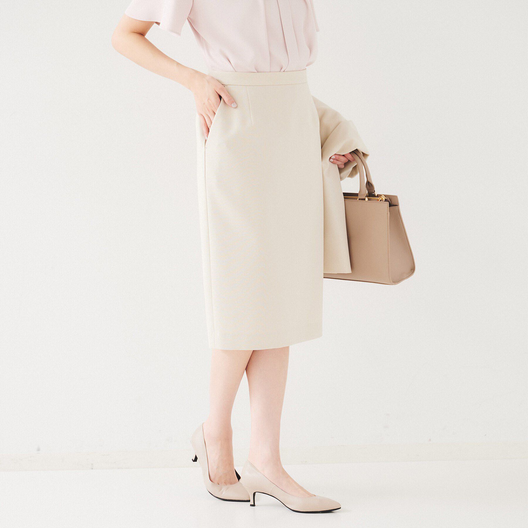 UNTITLED「【セットアップ可能】リネンライク タイトスカート」|スカート|