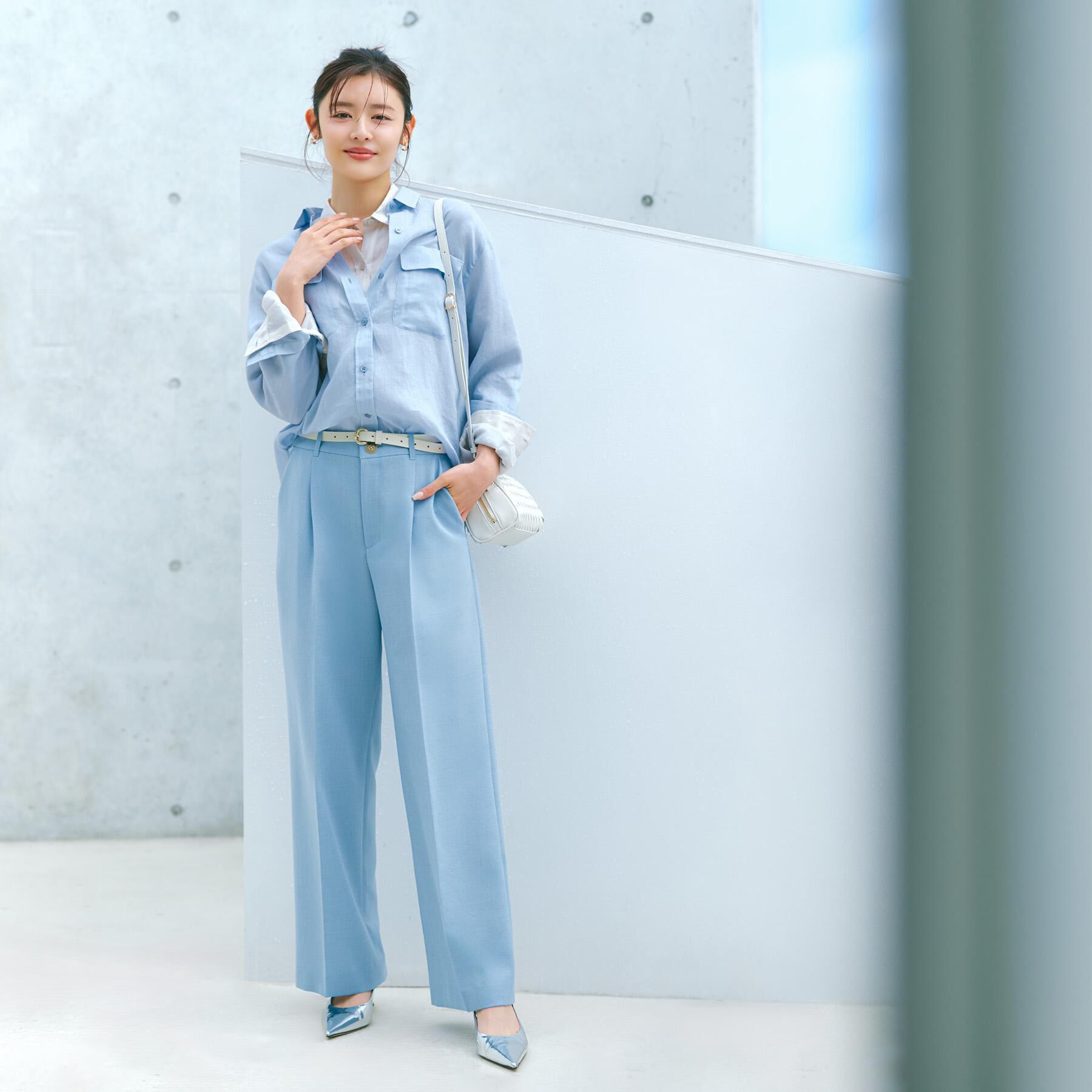 UNTITLED「【古畑星夏さん着用/本革 旬トレンド】ナローベルト」|ベルト|