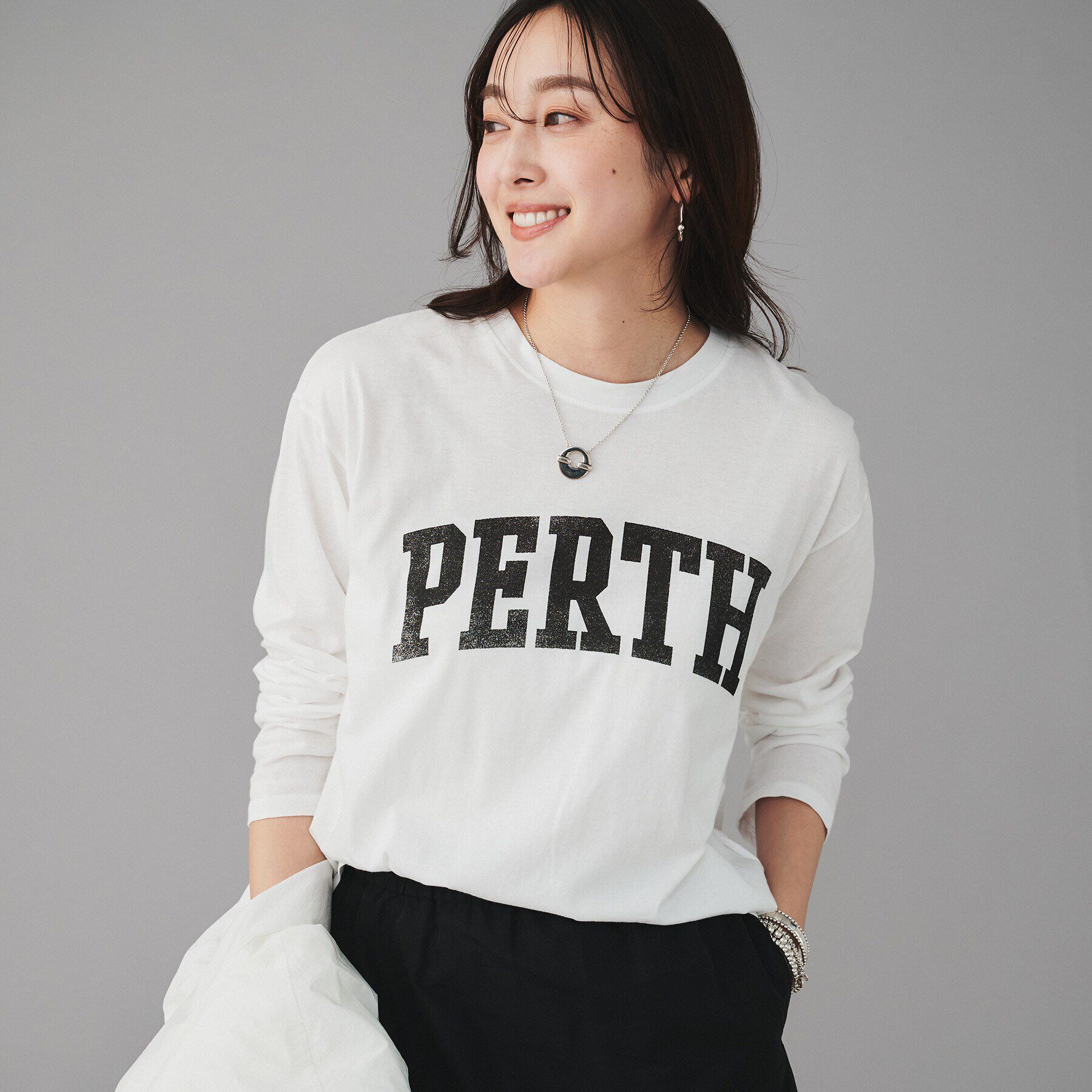 UNTITLED「【Ca_CHIGNON】カスレアー ロンTEE」|Tシャツ・カットソー|ホワイト(001)